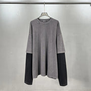 Essential Vintage Wash Double Layer Long Sleeve-streetwear-techwear