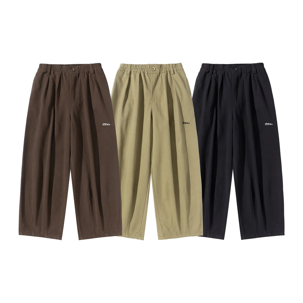 Everyday Pleated Wide Trousers-streetwear-techwear