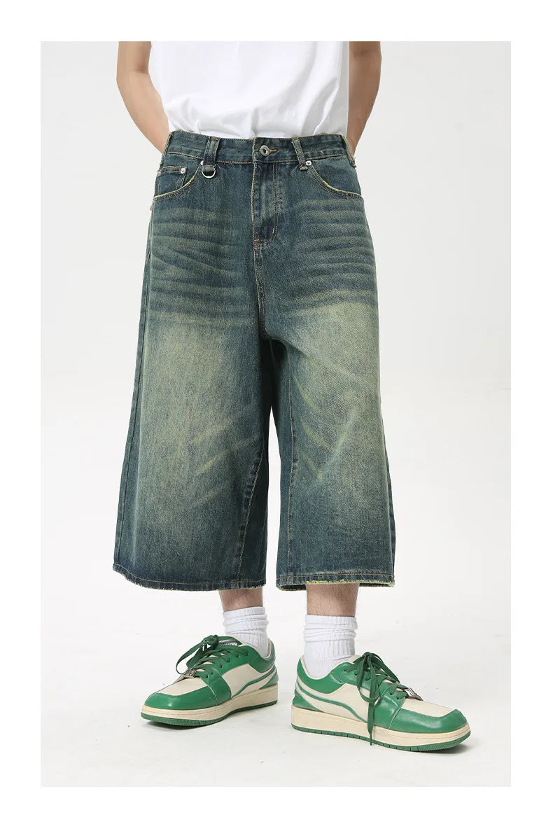 Extra Long Length Vintage Wash Jorts | Streetwear at Before