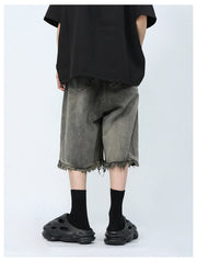 Extreme Wash Frayed Jorts-streetwear-techwear