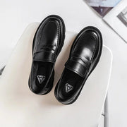 Faux Leather Chunky Sole Loafers-streetwear-techwear