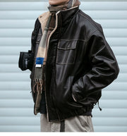 Faux Shearling Aviator Jacket-streetwear-techwear