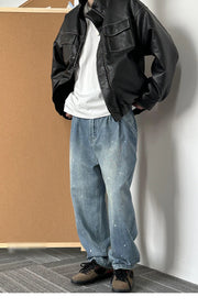 Faux Shearling Aviator Jacket-streetwear-techwear