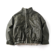 Faux Shearling Aviator Jacket-streetwear-techwear