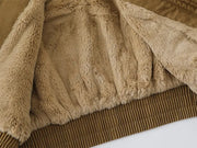 Fleece Lined Funnel Neck Twill Jacket-streetwear-techwear