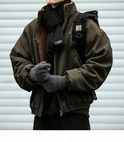 Fleece Lined 'Stormguard' Coated Bomber-streetwear-techwear