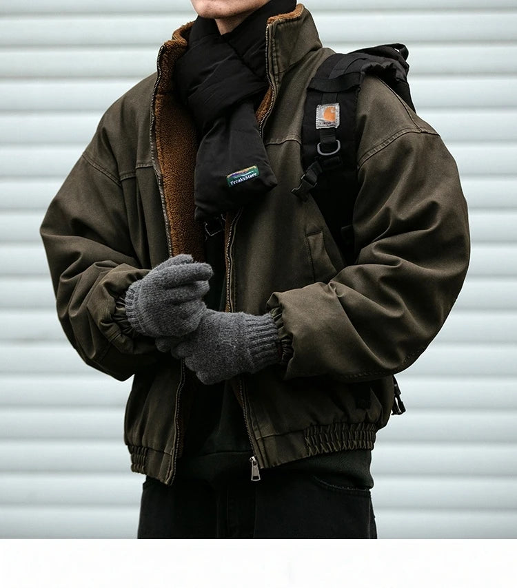 Fleece Lined 'Stormguard' Coated Bomber-streetwear-techwear