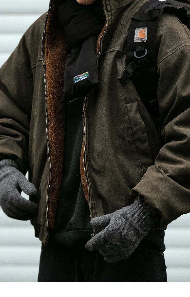 Fleece Lined 'Stormguard' Coated Bomber-streetwear-techwear