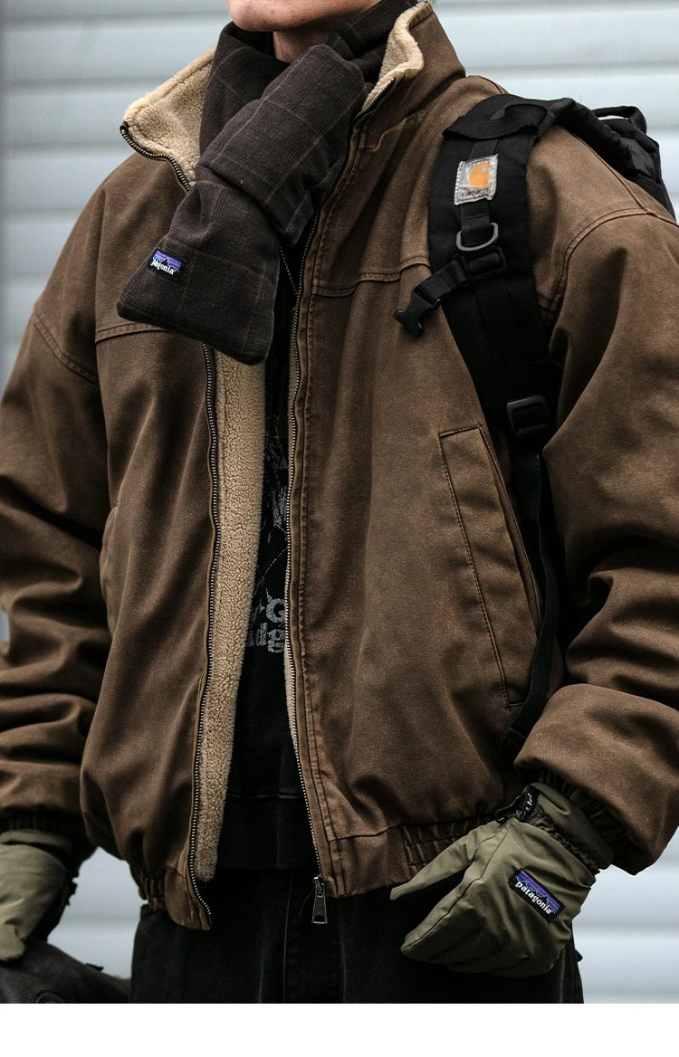 Fleece Lined 'Stormguard' Coated Bomber-streetwear-techwear
