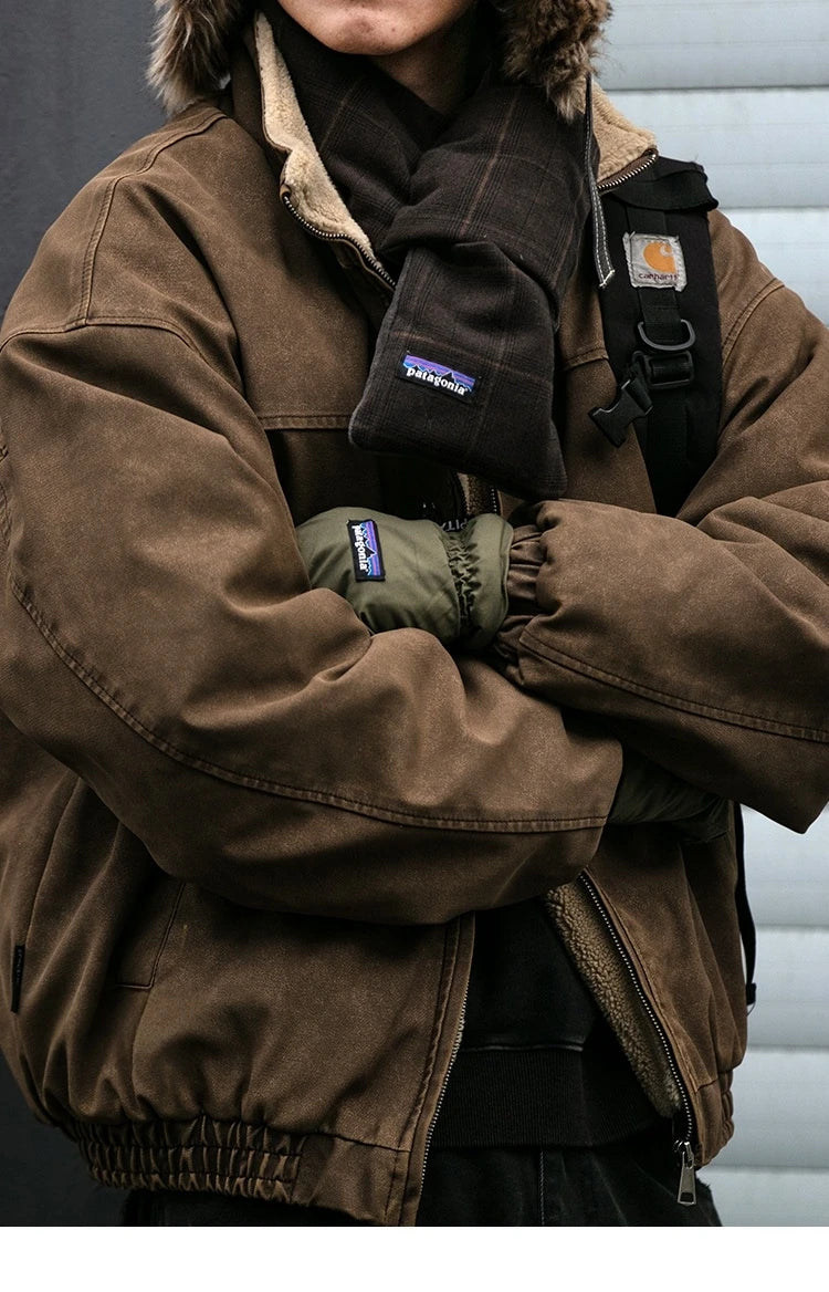 Fleece Lined 'Stormguard' Coated Bomber-streetwear-techwear