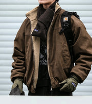 Fleece Lined 'Stormguard' Coated Bomber-streetwear-techwear