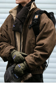 Fleece Lined 'Stormguard' Coated Bomber-streetwear-techwear