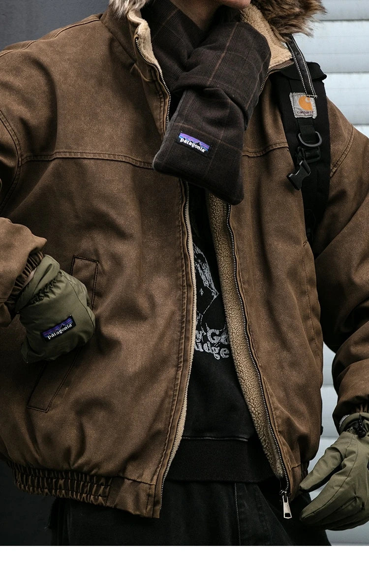 Fleece Lined 'Stormguard' Coated Bomber-streetwear-techwear