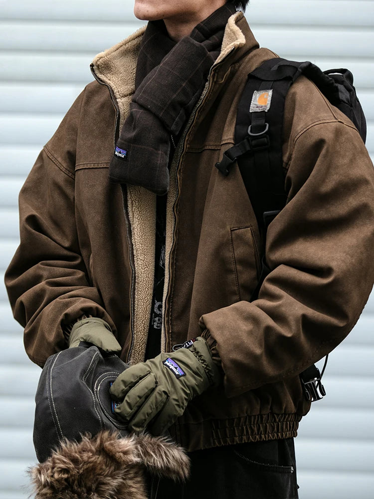 Fleece Lined 'Stormguard' Coated Bomber-streetwear-techwear