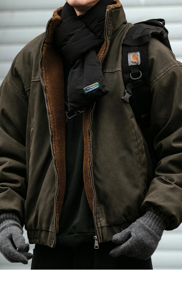 Fleece Lined 'Stormguard' Coated Bomber-streetwear-techwear