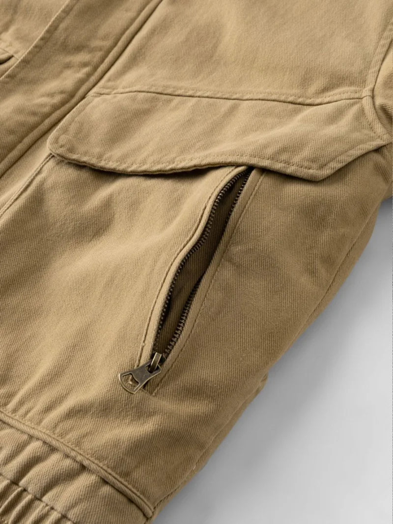 Fleece Lined Utility Jacket-streetwear-techwear