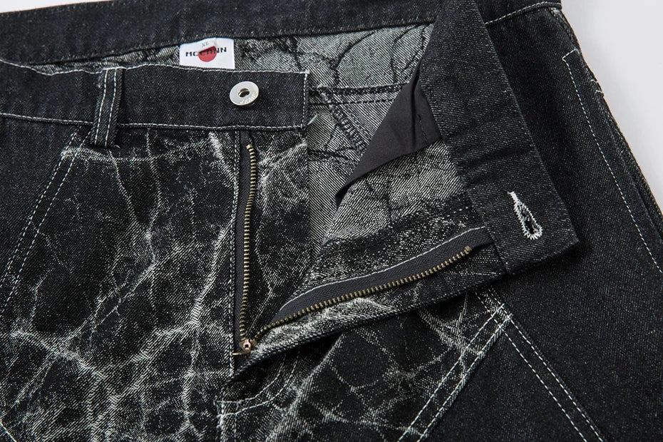 【DISCERNMENT】 Coated Wide Denim Pants DISCERNMENT】Bet Vintage Wide Denim Jeans