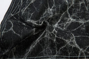 Fracture Panel Wide Denim Pants-streetwear-techwear