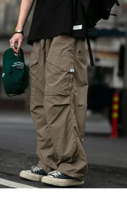 Functional Ripstop Wide Cargo Pants-streetwear-techwear