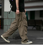 Functional Ripstop Wide Cargo Pants-streetwear-techwear