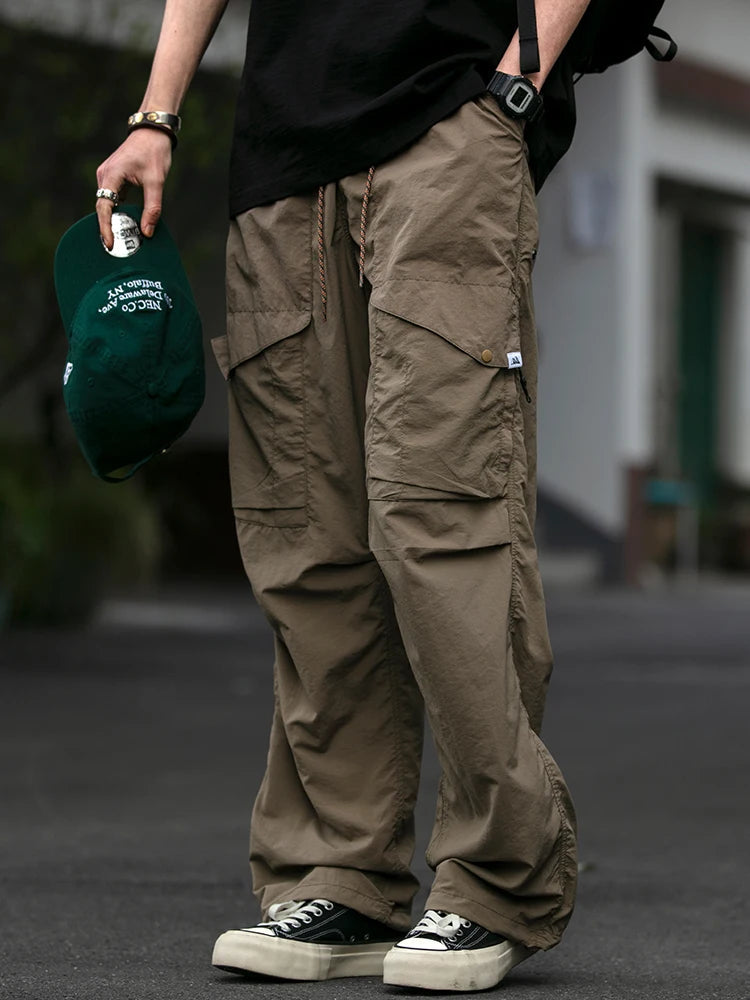 Functional Ripstop Wide Cargo Pants-streetwear-techwear