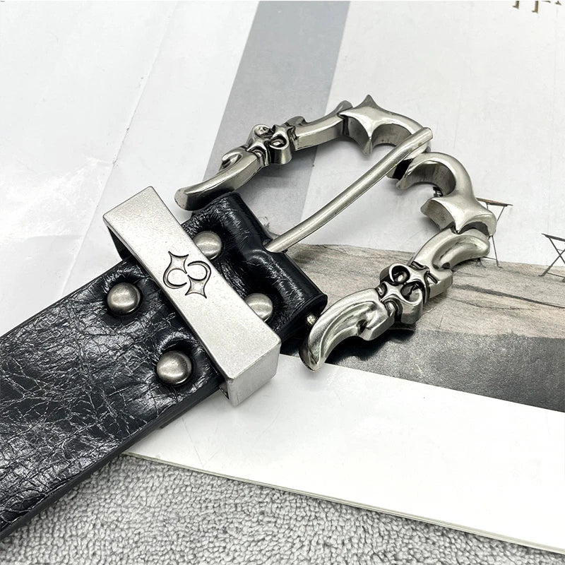 Gothic Hardware Western Belt-streetwear-techwear