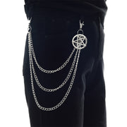 Gothic Pentagram Belt Chain-streetwear-techwear
