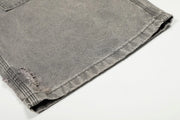 Grey Washed Baggy Carpenter Jeans-streetwear-techwear