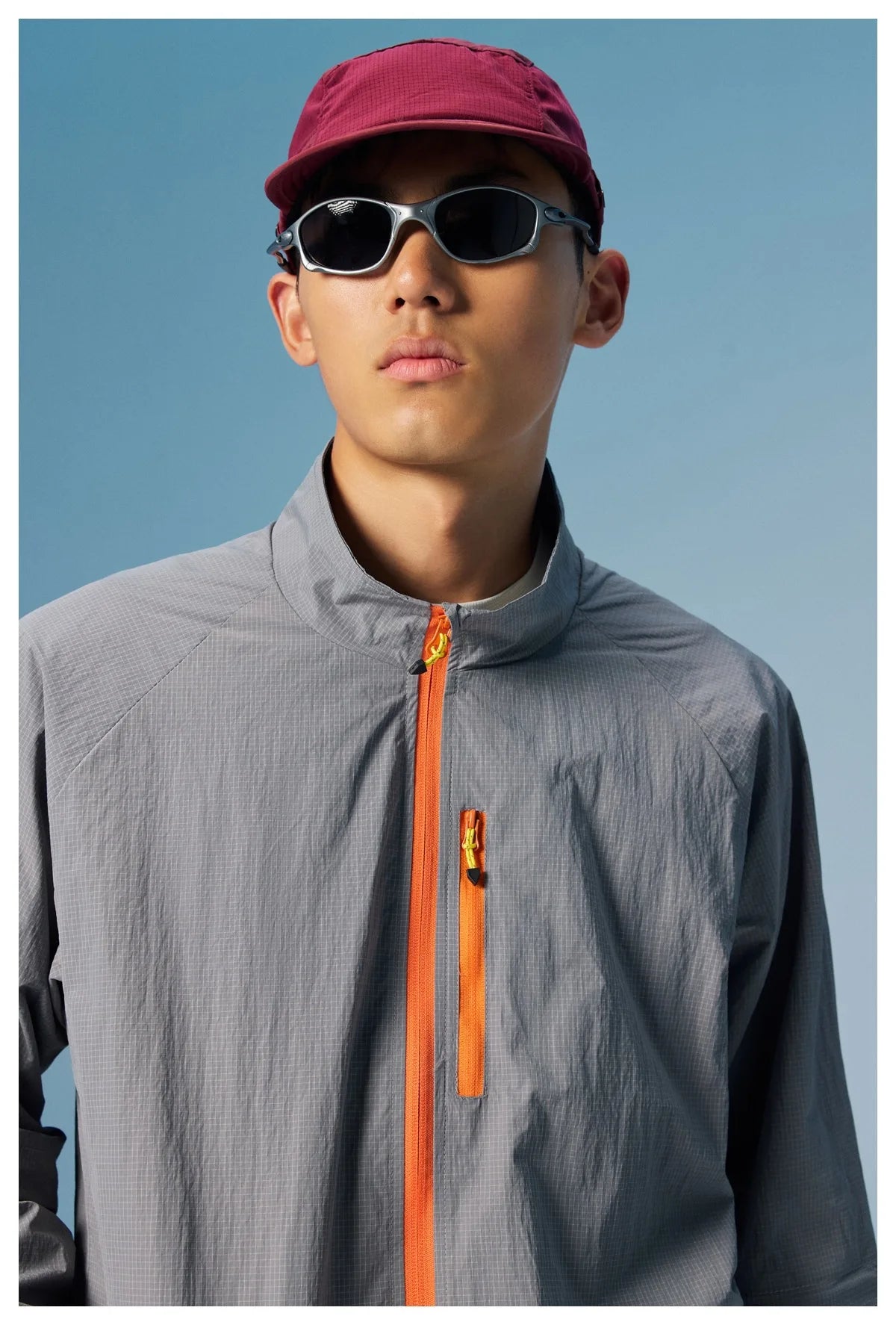 Grid Check Functional Windbreaker