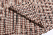 Half Sleeve Gingham Grandad Shirt-streetwear-techwear
