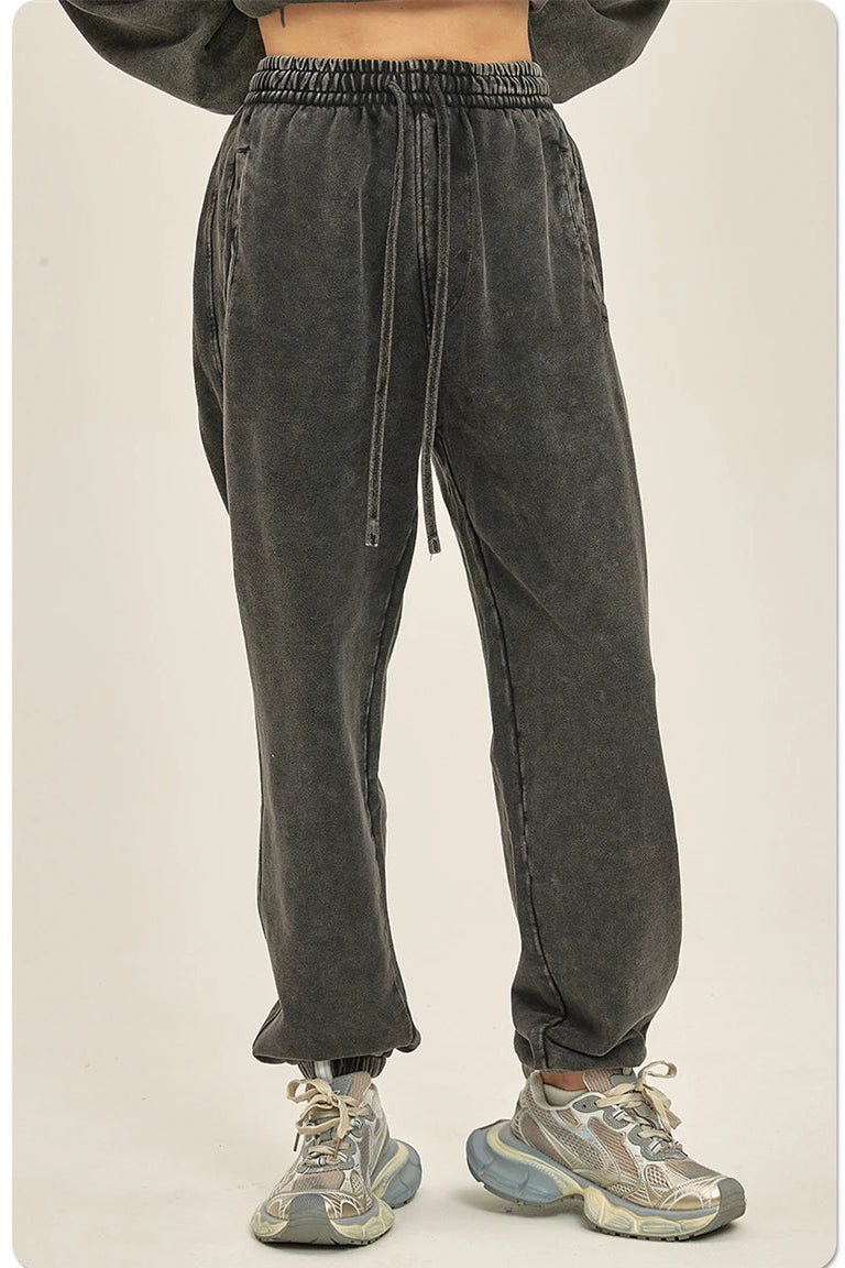 Heavyweight Acid Washed Sweatpants-streetwear-techwear