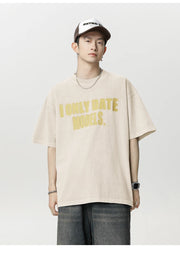 'I Only Date Models' Acid Wash T-Shirt-streetwear-techwear