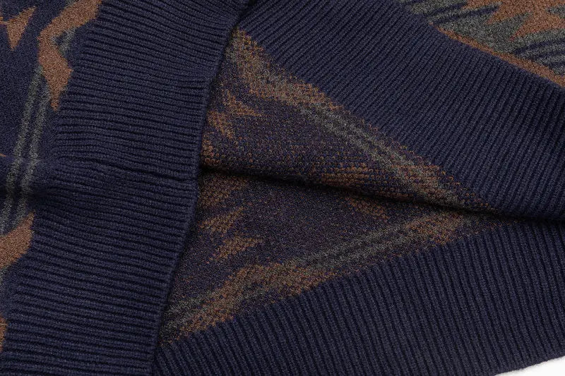 Jacquard Grandad Jumper-streetwear-techwear