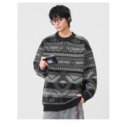 Jacquard Grandad Jumper-streetwear-techwear