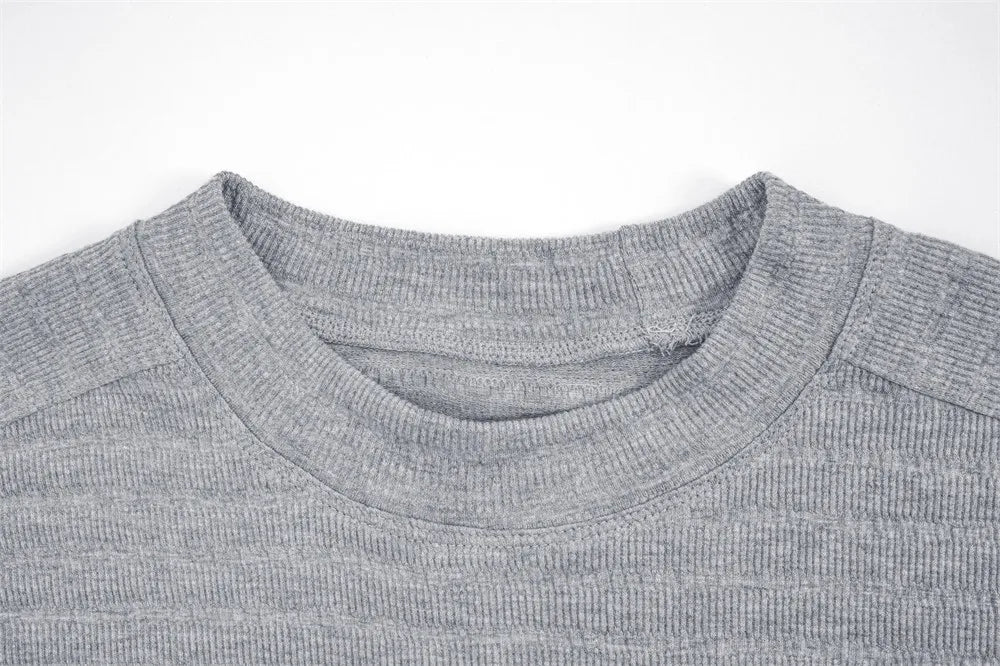 Jacquard Texture Stripe T-Shirt-streetwear-techwear