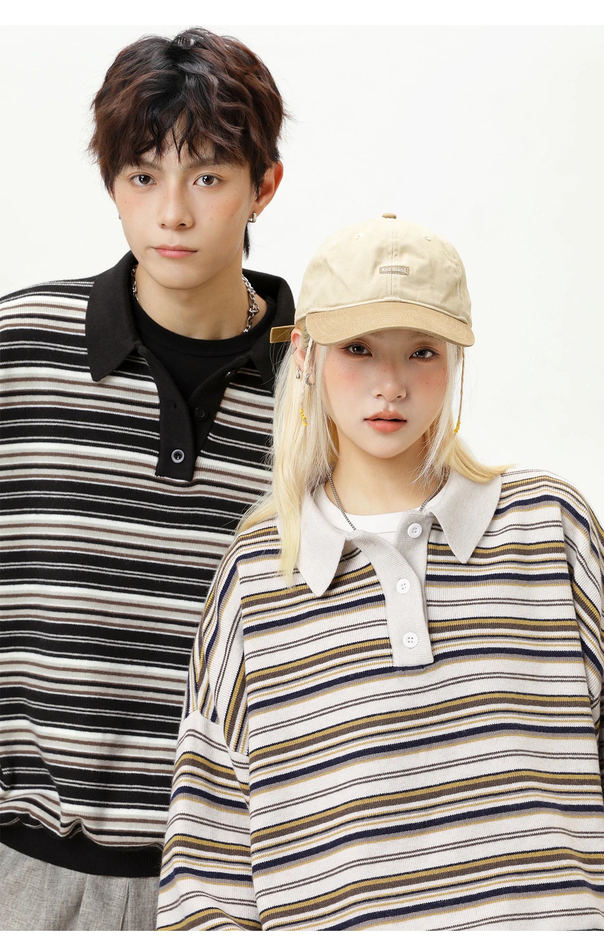 Knitted Stripe Rugby Shirt-streetwear-techwear