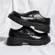 Lace-up Chunky Sole Derby Shoes-streetwear-techwear