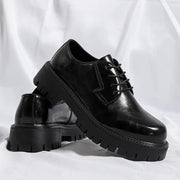 Lace-up Chunky Sole Derby Shoes-streetwear-techwear