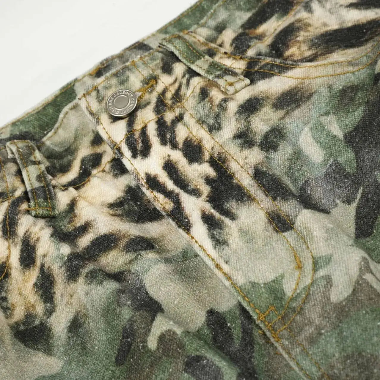 Leopard Camo Cargo Jorts