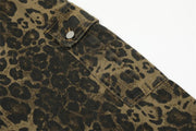 Leopard Print Dungarees-streetwear-techwear