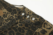 Leopard Print Dungarees-streetwear-techwear