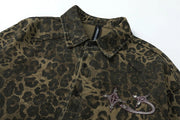 Leopard Print Overshirt-streetwear-techwear