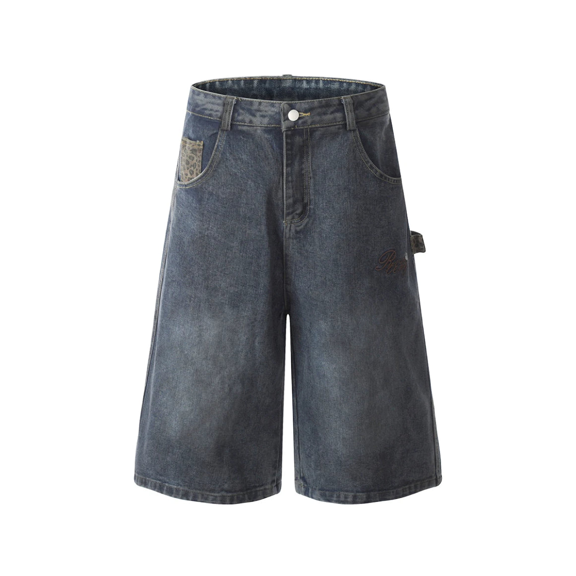 【SATIIIZ】Zephyr Patch Carpenter Bermuda Pants Jaran Bermuda in Mist Pigment