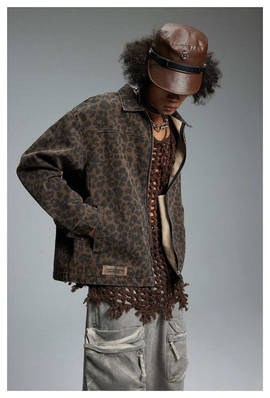 ★2025SS新作★KIRSH★LEOPARD TRUCKER JACKET MUSINSA | KIRSH Leopard Trucker Jacket [Brown]