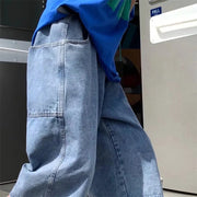 Long Length Denim Jorts-streetwear-techwear