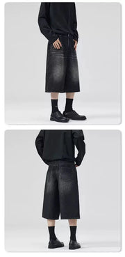Long Length Vintage Wash Jorts-streetwear-techwear