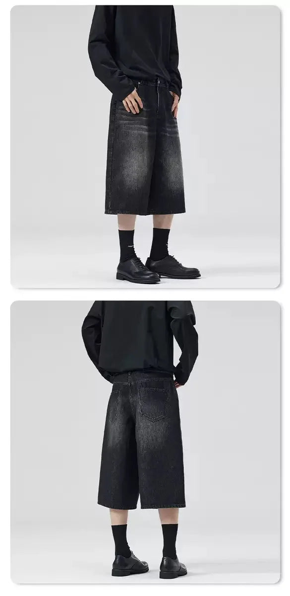 Long Length Vintage Wash Jorts-streetwear-techwear