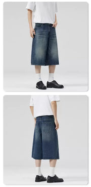 Long Length Vintage Wash Jorts-streetwear-techwear