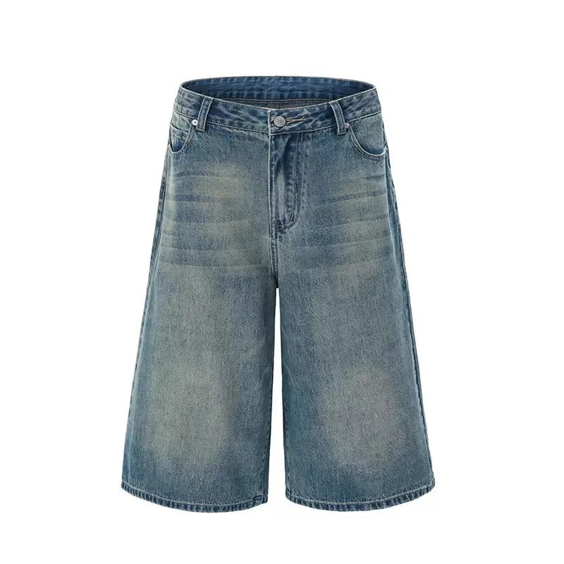 Long Length Vintage Wash Jorts-streetwear-techwear