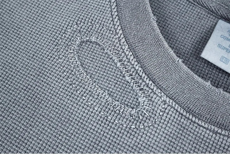 Long Sleeve Waffle T-Shirt-streetwear-techwear